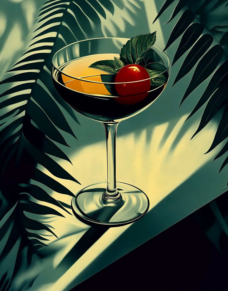 https://s.mj.run/ab2fyjZsLIE FIREBIRD Mugi Hokka Shochu, Lustau Rojo Vermouth, Basil Eau de Vie, Pedro Ximenez Sherry 19 n a coupe glass, cocktail poster, drink poster, cocktail posters, sea green and light blue, gradient background, George Ault, hard light with shadow, solarizing master, advertising art, art deco sensibilities, room for text at the bottom, 1920 advertising poster --chaos 100 --ar 45:58 --style raw --personalize 1ziyqku --stylize 1000 --weird 3000 --v 6.1 Job ID: da681683-9db1-46f8-b8e7-fd5b6648de29