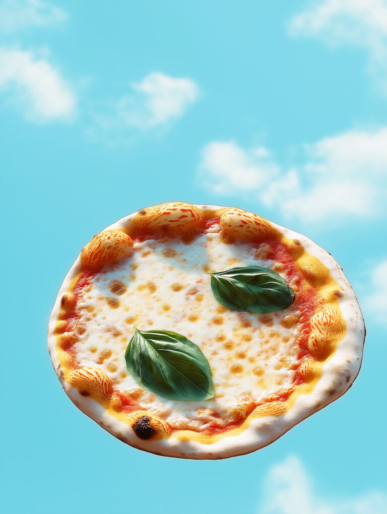 https://s.mj.run/dMd_MQcJLaY photography of a pizza margherita cropped on the bottom right corner over a blue sky, italian summer vibes, leica film, iso 100, wide angle --chaos 10 --ar 3:4 --style raw --personalize 1ziyqku --stylize 800 --weird 300 --v 6.1 Job ID: 0d77f51d-26c1-49c6-a262-76f7ad507bf6