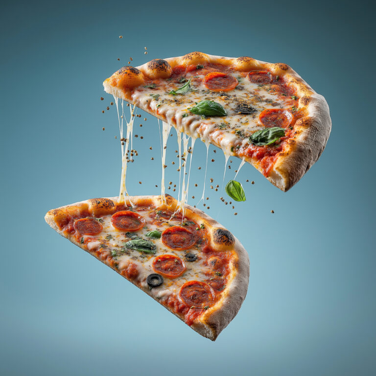 https://s.mj.run/VWsW-BkxT7A commercial pizza photography shot of two pizzas floating in mid-air, Created Using: high-definition commercial food photography, suspended objects, studio lighting, dynamic composition, professional food styling, creative concept, vivid colors, sharp focus --chaos 10 --ar 1:1 --style raw --personalize 1ziyqku --stylize 800 --weird 300 --v 6.1 Job ID: 95960f9f-b2c2-471c-85b6-b89f0684cc68